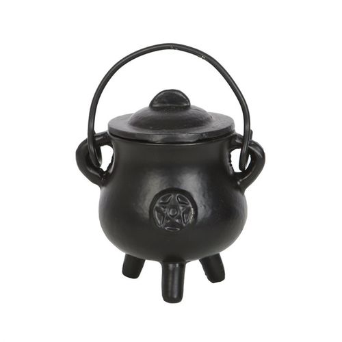 7.5cm Smooth Cast Iron Cauldron with Pentagram