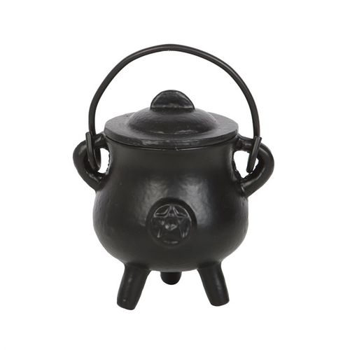 7.5cm Smooth Cast Iron Cauldron with Pentagram